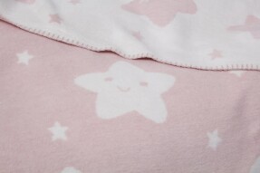 Dolce Bonita Home Pamuklu Bebek Battaniye Star Açık Pudra - 2